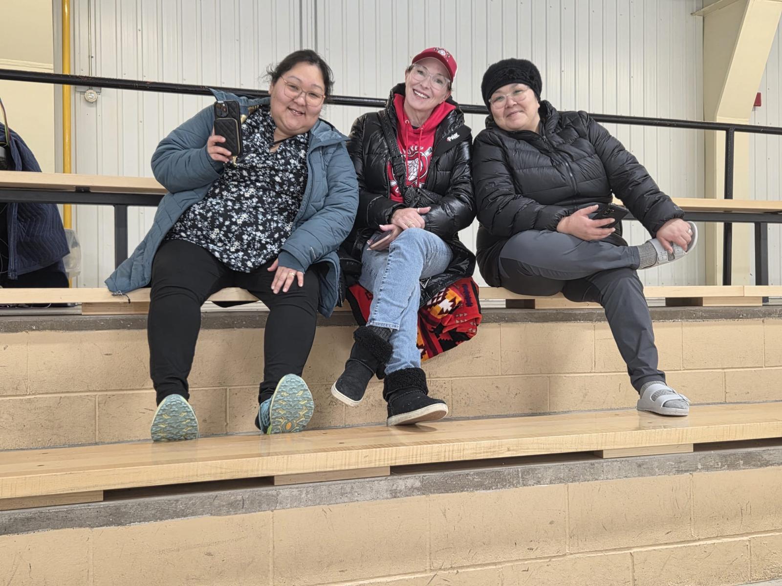 Sue with supporters